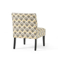 Accent Chair Grey Multi Fabric