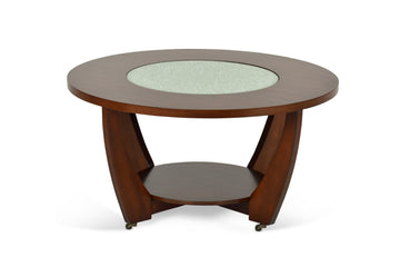 Rafael Cocktail Table With Casters Brown Brown Wood