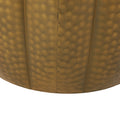 Metal Drum End Table Gold Iron