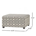 Richmond Storage Ottoman Grey Fabric