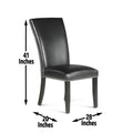 Finley 5 Piece Dining Set White Table & Black Chair White White Marble