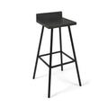 Jut Barstool Grey Black Acacia Wood