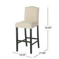 Markson Kd Barstool Mp2 Set Of 2 Ivory Fabric