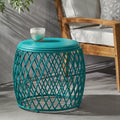 Alamera 19.75 Side Table Teal Iron