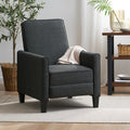 Dark Grey Linen Push Back Chair For Elegant Home D Cor Grey Fabric