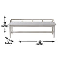 Pendleton Dining Bench White White Wood