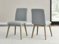 Vida Polyester Side Chair Set Of 2 Gray Dark Gray Wood
