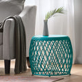 Alamera 19.75 Side Table Teal Iron