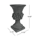 Mgo Garden Urn Planter Antique Gray Magnesium Oxide