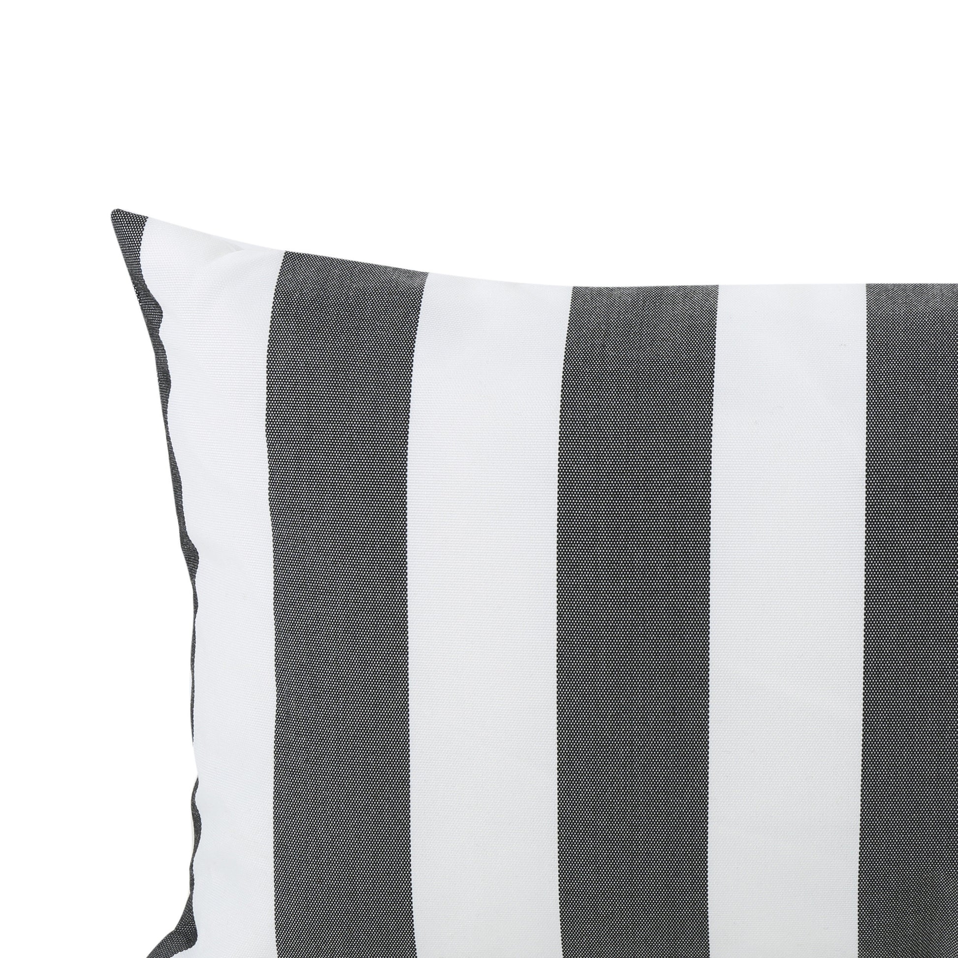 Coronado Stripe Rectangular Pillow Black Fabric