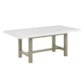 Carena Rectangular Table White White Wood