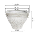 Largo Planter Antique White Magnesium Oxide