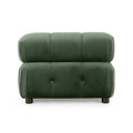 Sectional Modular Sofa L Retro Green Velvet 1 Seat