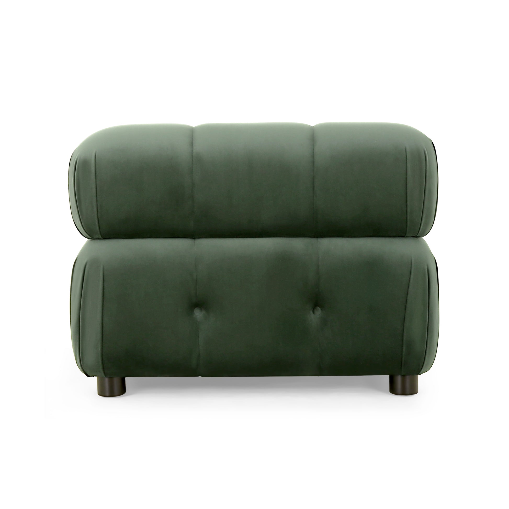 Sectional Modular Sofa L Retro Green Velvet 1 Seat