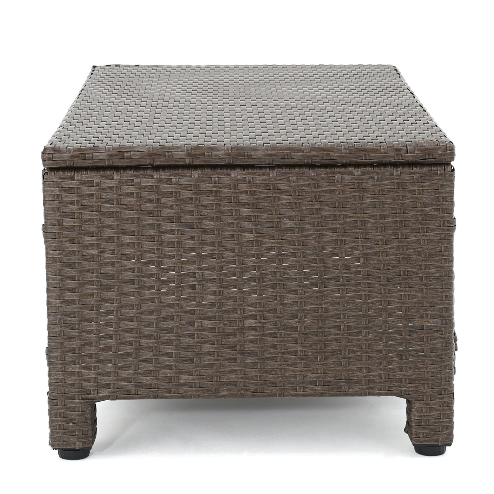 Puerta 4Pc Set Brown Rattan Waterproof Fabric