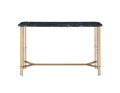 Daxton Faux Marble Top Sofa Table Black Black Wood