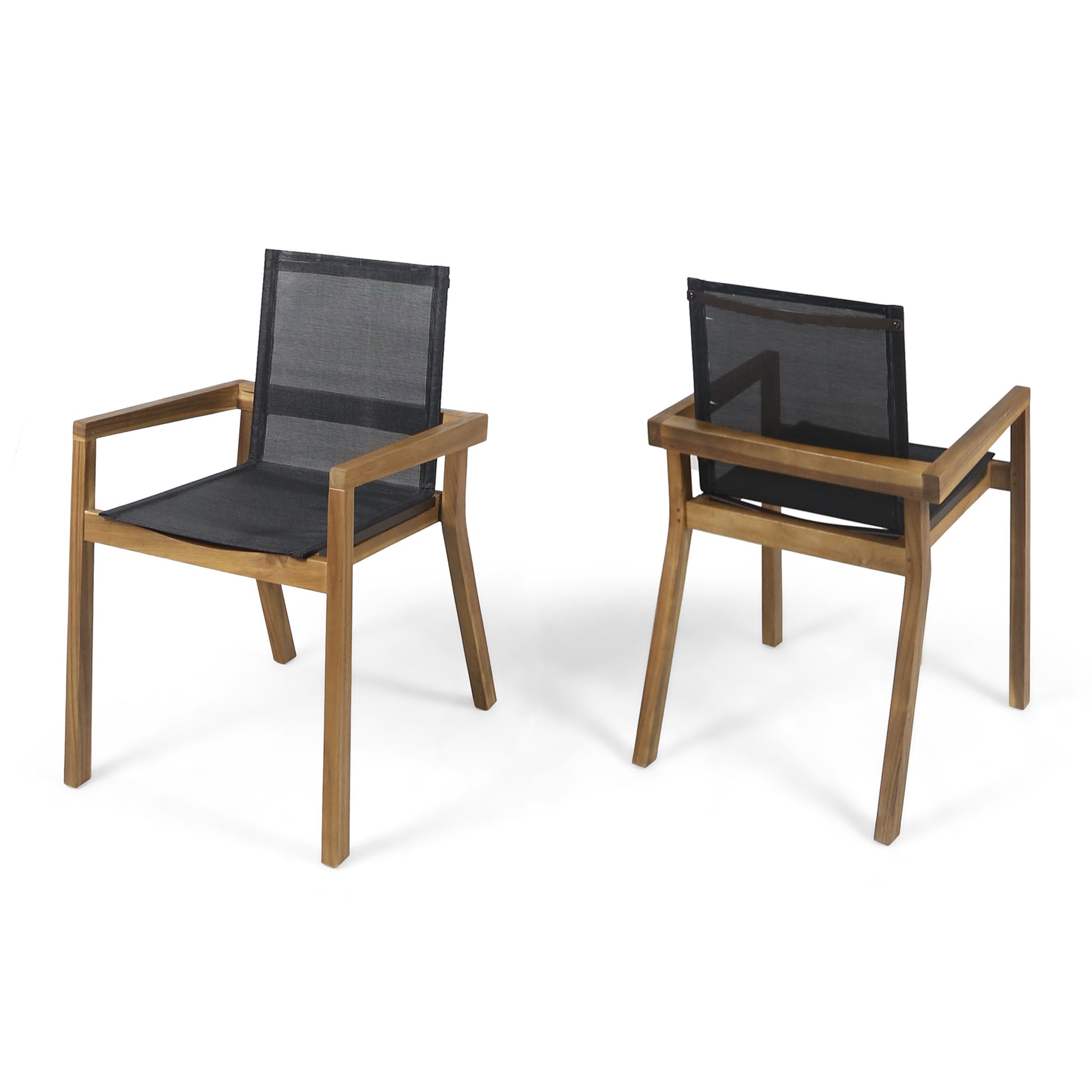 Belfast Dining Chair,Set Of 2 Teak Wood