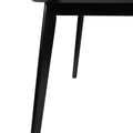 Dining Table Black Solid Wood Mdf