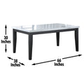 Sterling 7 Piece Dining Set Black Black Wood