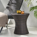 Kono Hourglass Table No Glass Top Brown Multi Rattan