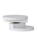 Modernesque Rotating Coffee Table 3 White Mdf