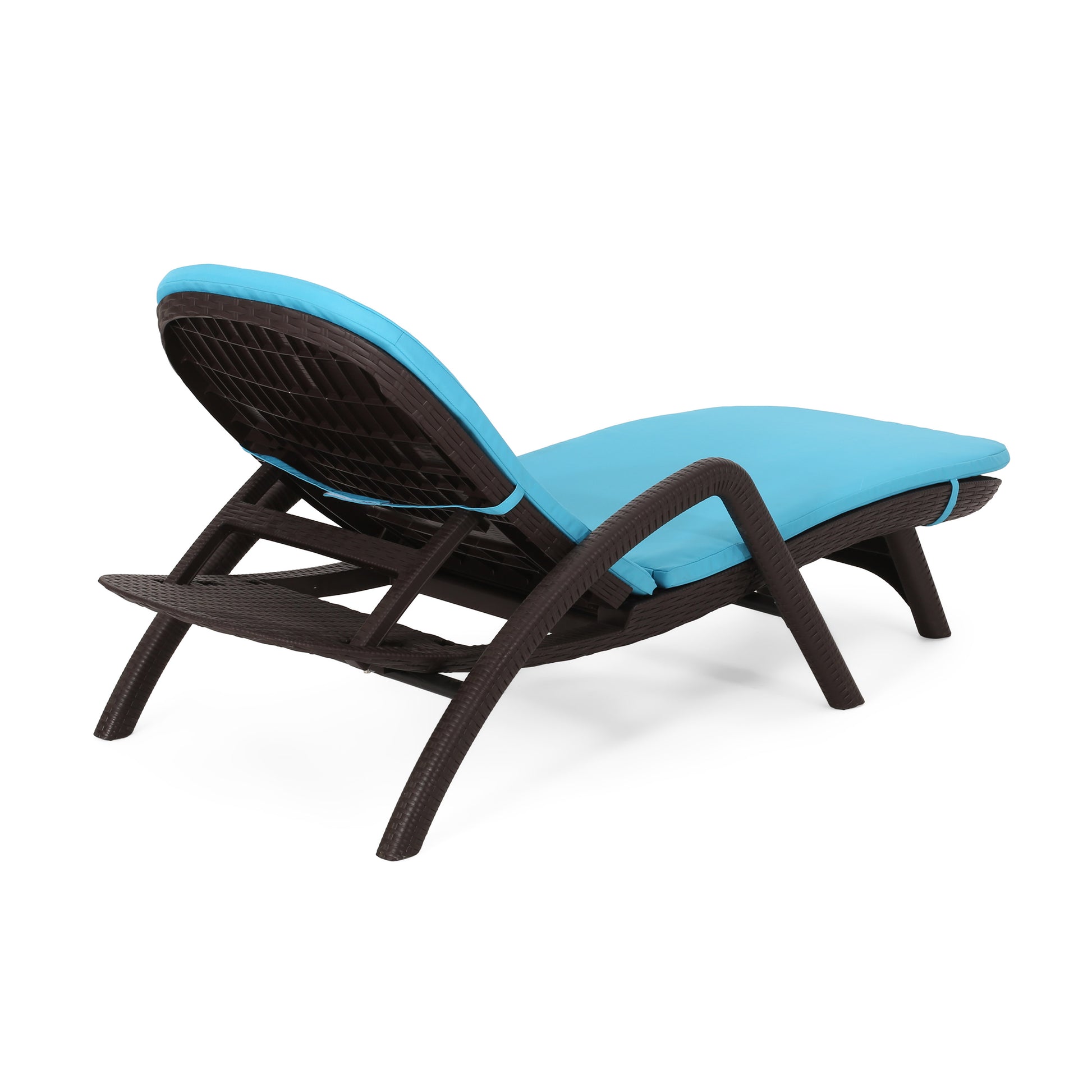 Mikael Chaise Lounge With Cushion Dark Brown Polypropylene