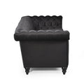 Sofa 3 Seater Black Velvet