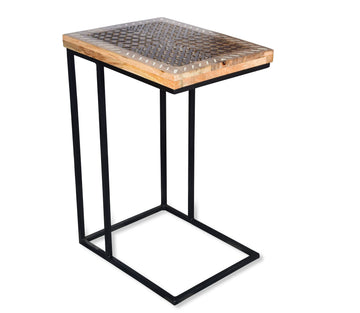 Parris Sofa Server Table Light Brown Light Brown Wood