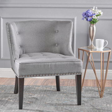 Occassional Chair Grey Fabric