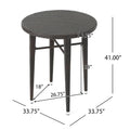 Rattan Round Bar Table Brown Multi Rattan