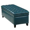 Juliana Storage Ottoman Teal Pu