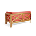 Brava X Back Corner Bench R With Coffee Tablered Red Acacia Wood