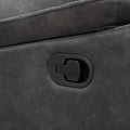 Rudger Manual Recliner Chair Gray Dark Gray Wood