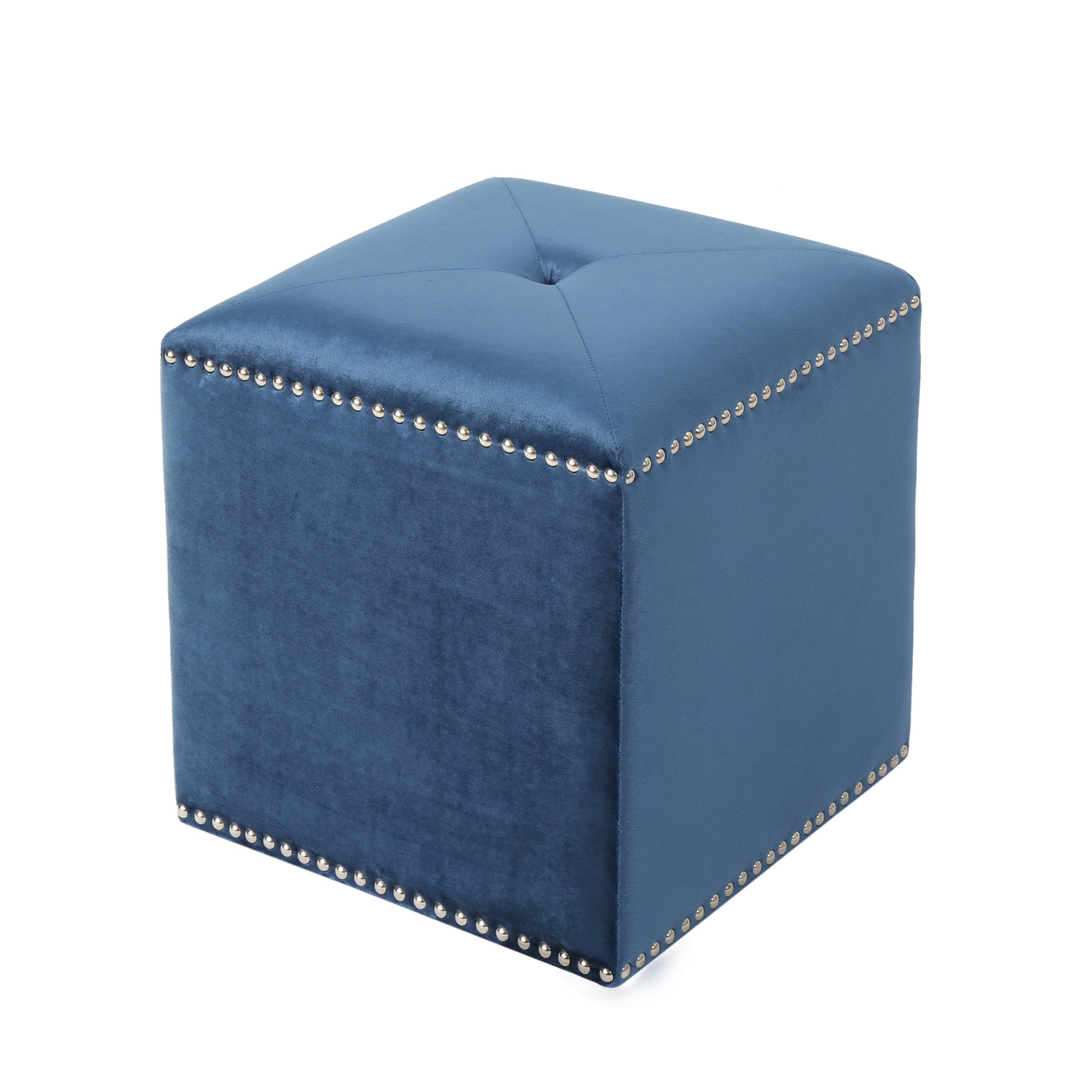 Ottoman Dark Blue Velvet