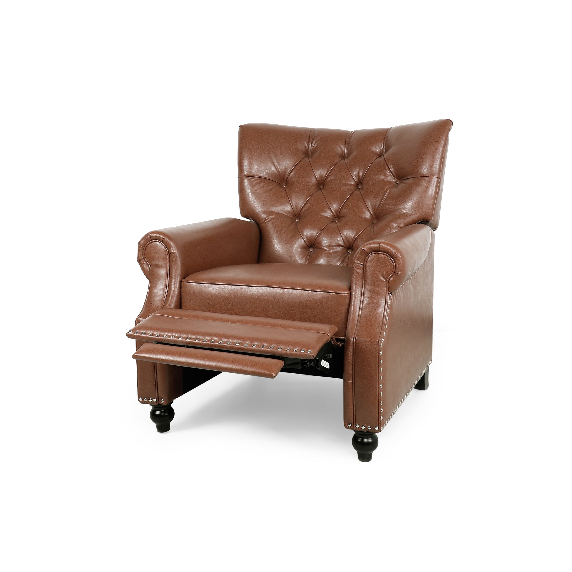 Recliner Chair Light Brown Pu