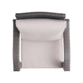 Honolulu Grey Club Chair 2 Grey Silver Pe Rattan Iron Waterproof Fabric