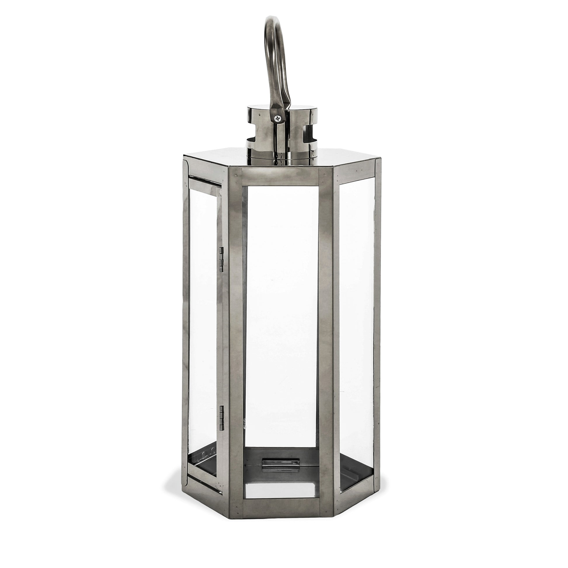 Frank 16"H Stainless Steel Lantern Silver Stainless Steel