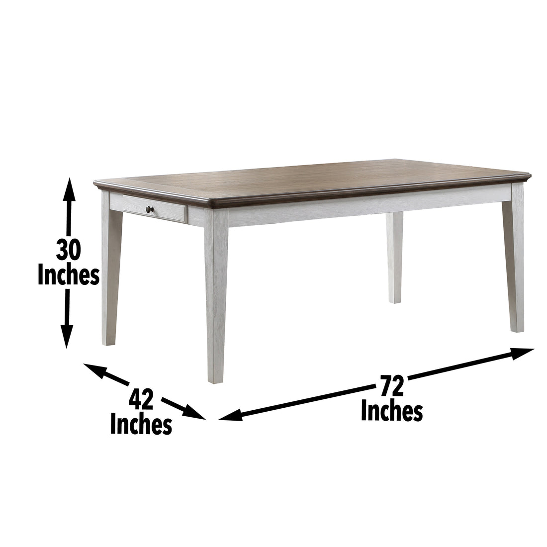 Pendleton Dining Table White White Wood