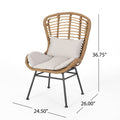 La Habra Chair Beige Brown Iron Plastic