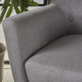 Club Chair Light Grey Fabric