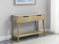 Calgary Sintered Stone Sofa Table Brown Brown Wood