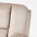 Luxurious Manual Recliner Chair In Coffee, Skin Friendly Fabric, Dual Cup Holders Coffee Fabric