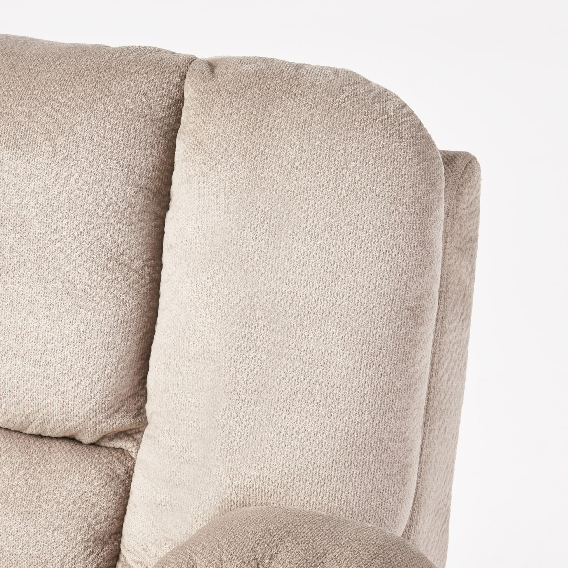 Luxurious Manual Recliner Chair In Coffee, Skin Friendly Fabric, Dual Cup Holders Coffee Fabric