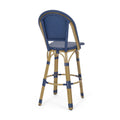 Barstool Blue Wicker