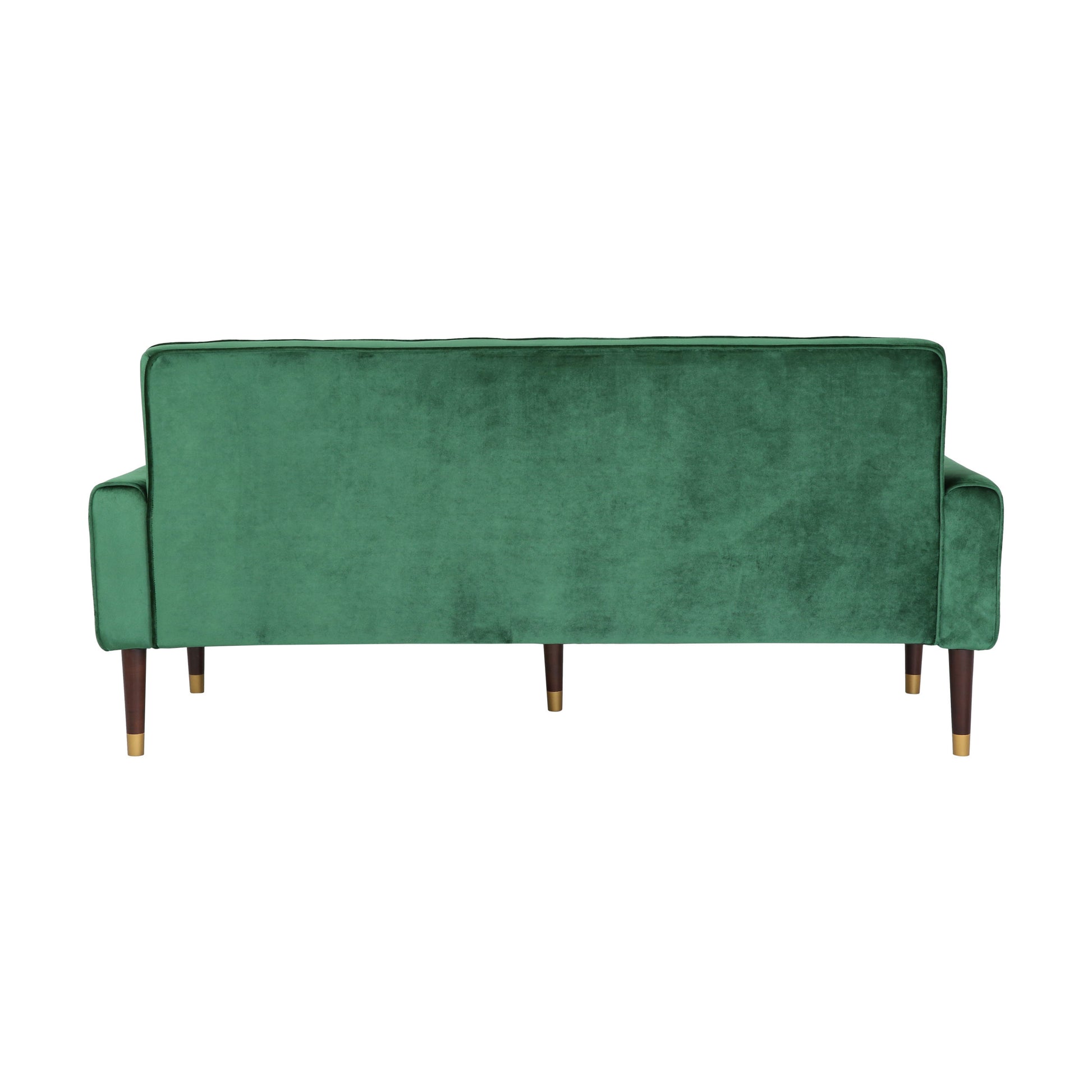 70 In. W Square Arms Velvet Straight Sofa,Living Room And Study Emerald Velvet 3 Seat