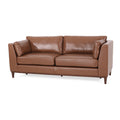 3 Seater Sofa Light Brown Pu