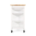 Kitchen Cart White Wood