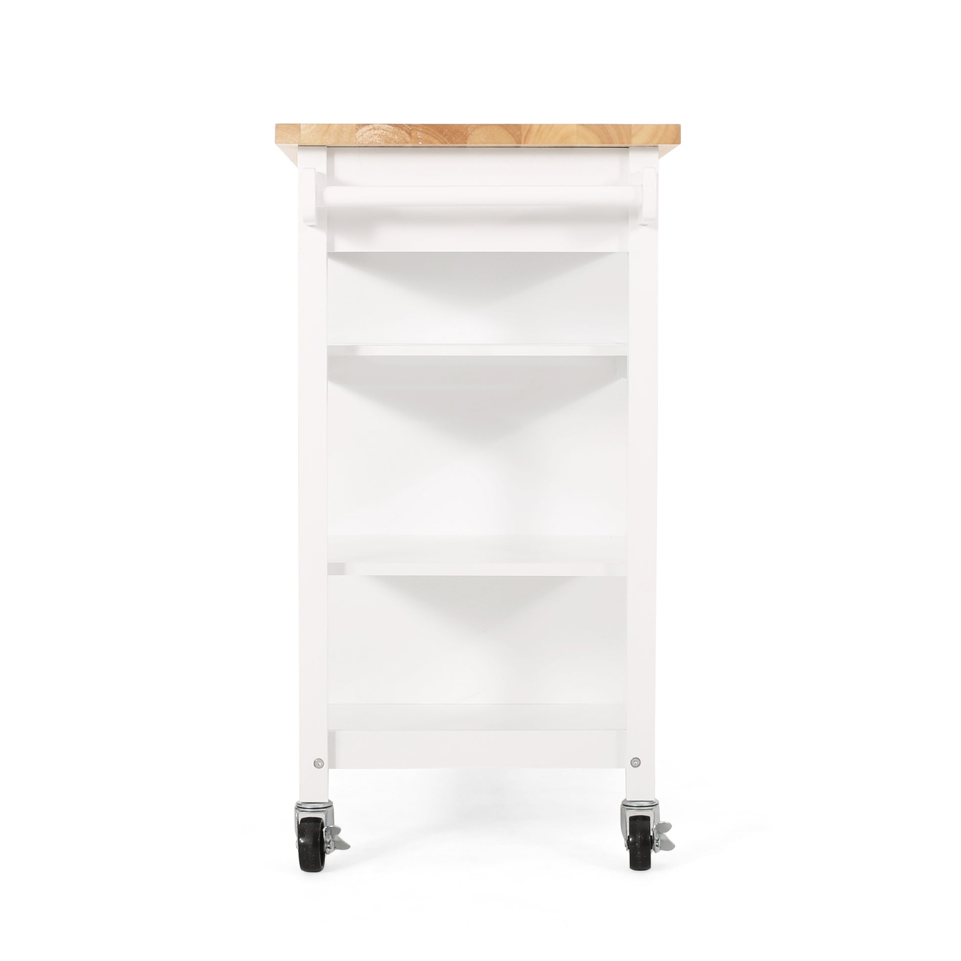 Kitchen Cart White Wood