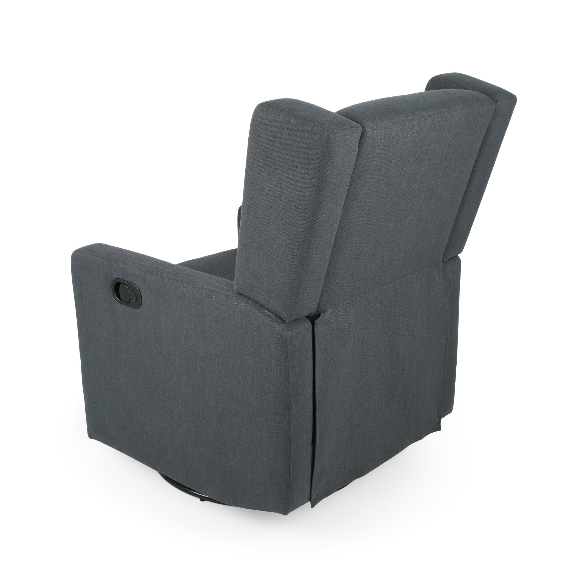 Swivel Glider Recliner Charcoal Fabric