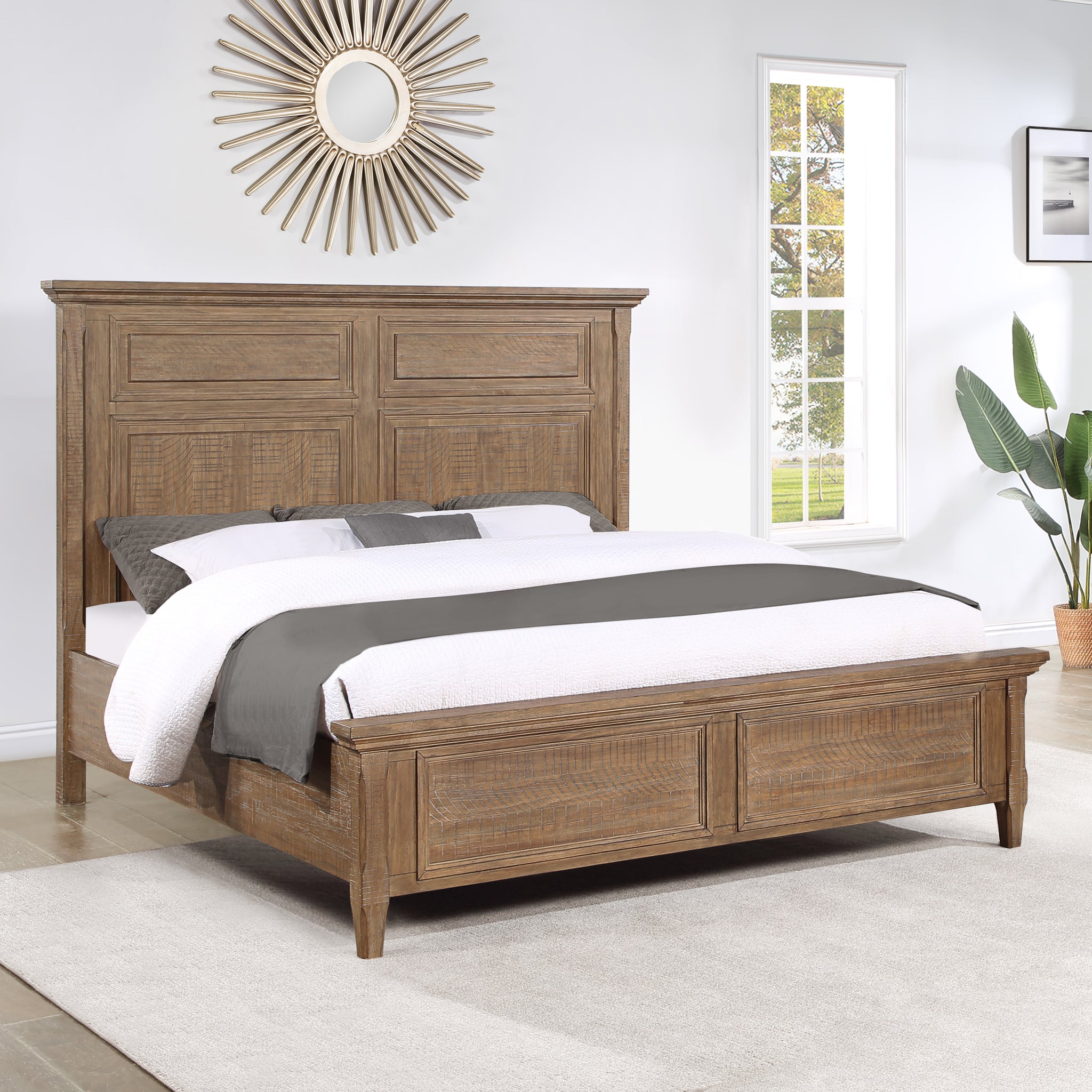 Riverdale King Bed Dark Brown King Dark Brown Wood